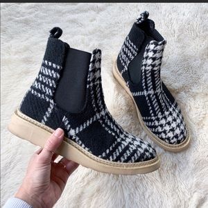 Plaid Sneaker Boot